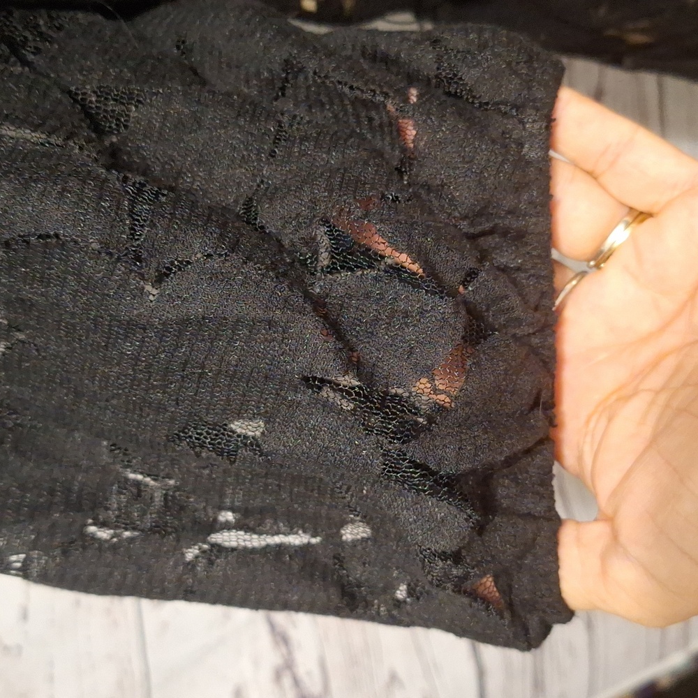 #1011 Karen kane black lace swing dress with ribbon belt sz.XL - Picture 4 of 11